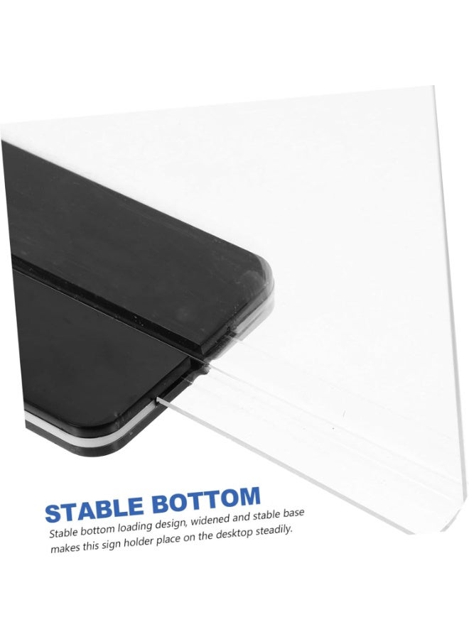 فاييت حامل لافتات أكريليك عمودي مزدوج الجوانب بقاعدة سوداء - Image 3